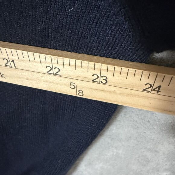 Peter Millar XL 1/4 Zip Sweater Merino Wool Blend Navy Blue Pullover Floridian - Picture 5 of 7